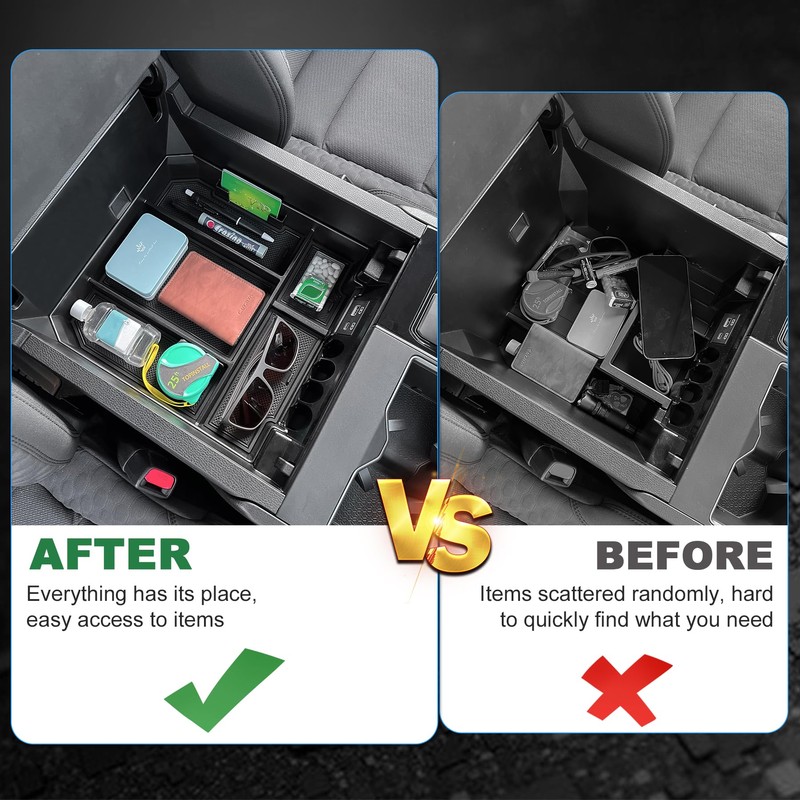 TOPINSTALL 2026 Full Size Console Organizer Compatible with 2022-2026 Toyota