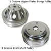 Tiny Force Chrome Polished Aluminum 2 Groove Upper Water Pump
