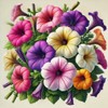 22Day Seeds: Seeds Petunia Unicum Mix/Petunia x hybrida/Annual Flowers