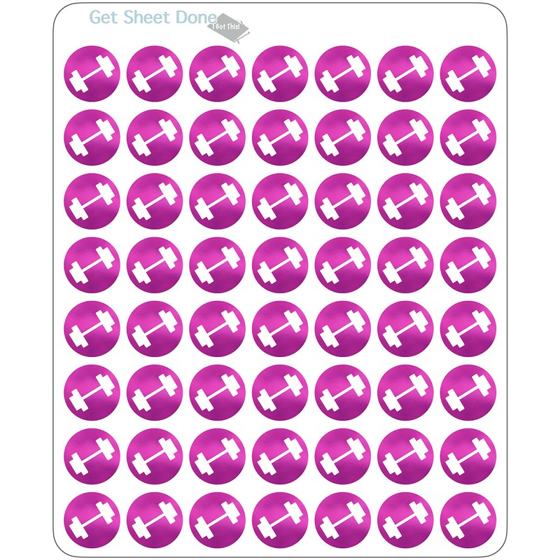 Workout Gold Foil Planner Stickers Celebration 54 stickers per sheet