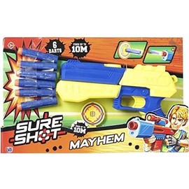 Sure Shots Mayhem Foam Dart Blaster 6 x Darts & Targets
