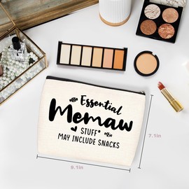 Memaw Gifts Grandma Gifts Grandma Stuff Funny Makeup Bag Best Grandma Gifts for Female Women Grandmother Memaw Mimi Cosmetic Bag Birthday Christmas Mothers Day Grandmothers Day Gifts Travel Pouch