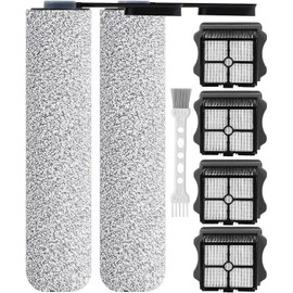 【for ONE S5 Blue】【for ONE S5 Pro 2】Roller Brush and Filters for Tineco Floor ONE S5 /Floor One S5 Pro Cordless Wet Dry Vacuum Cleaner, Replacement Parts Include 2 Brush Rollers,4 Filters