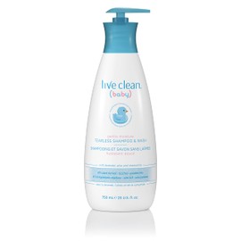 Live Clean Baby TEARLESS SHAMPOO & WASH Organic Eco Friendly 750 ml (25 fl oz)