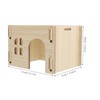 GRIRIW Sturdy Wooden Rabbit House Guinea Pig Habitat Hideout Feeding