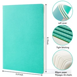 36 Pack Soft Cover Journal Bulk, Feela Lined Blank Travel Journal for Women Men Writing, Notebooks College Ruled for Work, Note Taking Notebook School Business Supplies, 8.2” x 5.5”, A5, Emerald