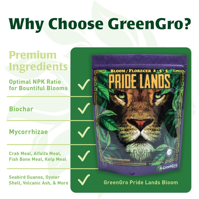 Pride Lands Premium Organic Bloom Fertilizer with NO Fillers, Bigger