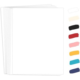 50 Pack White Cardstock 8.5 x 11 White Paper, Goefun 65lb Card Stock Printer Paper for Cards Making, Office Printing, Certificate