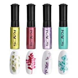 4 Colours Nail Polish Set Colourful Metallic Colour Glitter Stamping Polish Detailed Painting Nail Art DIY Manicure Design Printing Sign Tool