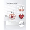 Dorunmo Infinity Heart Necklace 925 Sterling Silver Red Garnet Rose