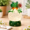 MOMENTS IN TIME Acrylic Frog Snow Globe LED Light-Up Water