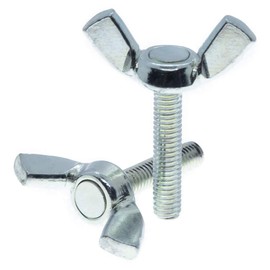 M5 (5mm x 20mm) Butterfly Wing Screws Thumb Screws Wing Bolts Steel (Pack of 10)