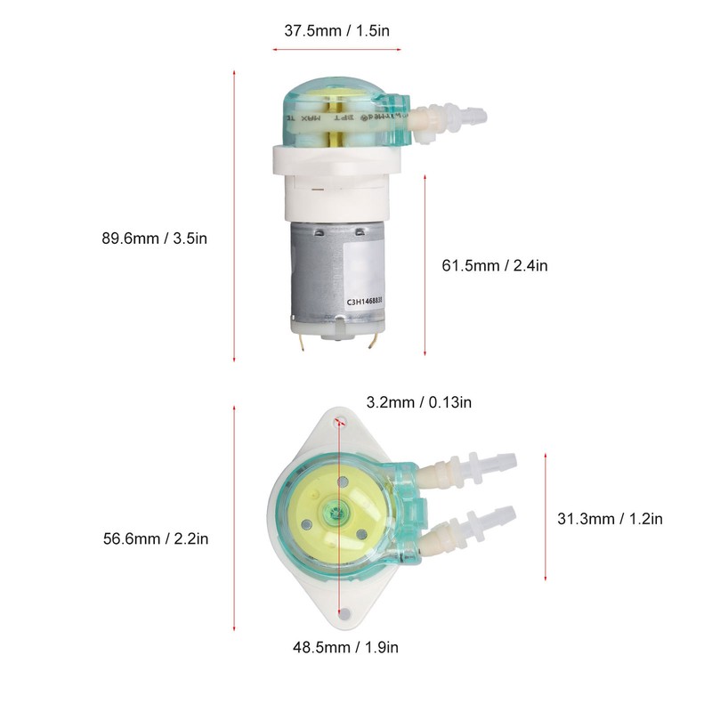 5W Small Peristaltic Pump Low Flow Gear Drive Liquid Transmission