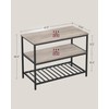 VASAGLE Kitchen Island with 3 Shelves, 47.2 Inches Width Kitchen