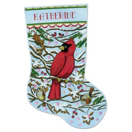 Design Works Crafts Cardinal Counted Cross Stitch Stocking Kit