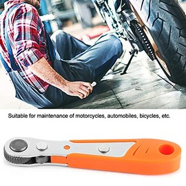 Llave de Trinquete 36 Dientes/4in para TaladroAcero 45# Resistente PVC Ergonomico para Moto Automovil BicicletaHerramienta Manual para Taller Viaje Reparaciones en Casa