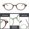 2 Pieces Leopard Print Glasses Oval Frame Anti Blue Light