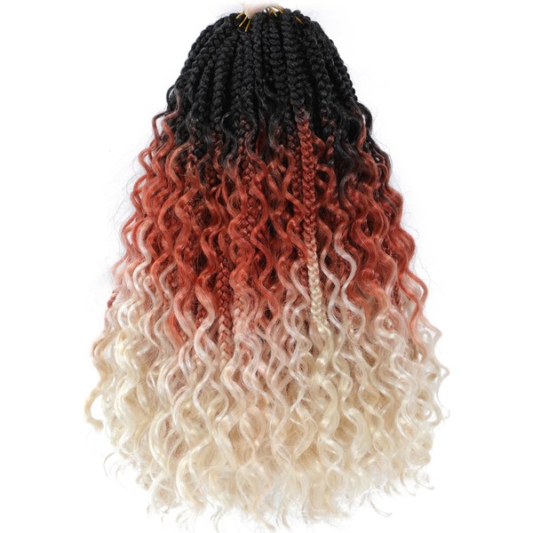 Kelagoo Goddess Box Braids Crochet Hair 12 Inch, 9 Packs