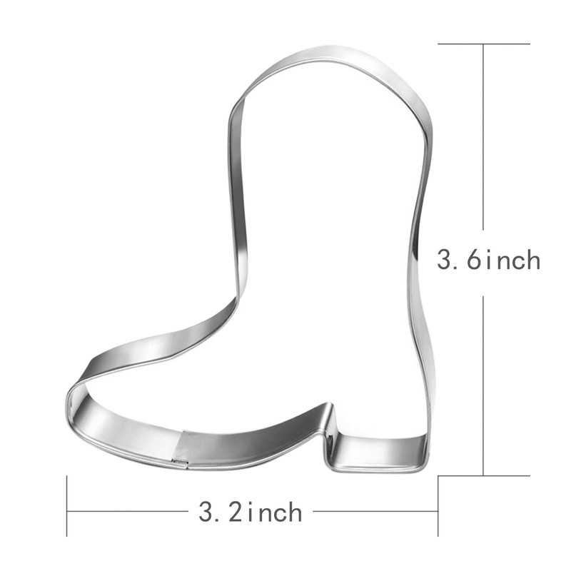 LUBTOSMN Cowboy Boot Cookie Cutter-3.5 Inch-Diswasher Safe-Biscui Cookie Cutter Fondant