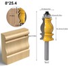 5pcs 8mm Shank Handrail Router Bit Cabinet Door Top Line