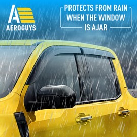 Extra Durable Window Deflectors Tape-On Window Visors Rain Guards Fit for Ford Maverick 2022-2024, Sun Visors, Wind Vent Visors, Window Vent Shades, Exterior Car Accessories - 4 pcs. AG0511