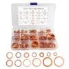 150PCS Copper Washers Assortment Set 8 Sizes Crush Washers Flat