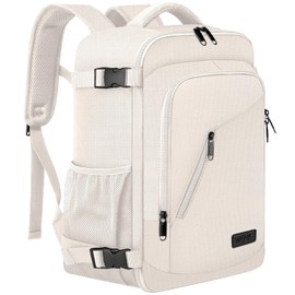 for Ryanair Cabin Bags 40x20x25 Underseat Carry-ons Bag 20L Small Travel Backpack Cabin Size for Airplanes Hand Luggage Bag Travel Rucksack for Women Fit 14 Inch Laptop with USB Charging Port-Beige