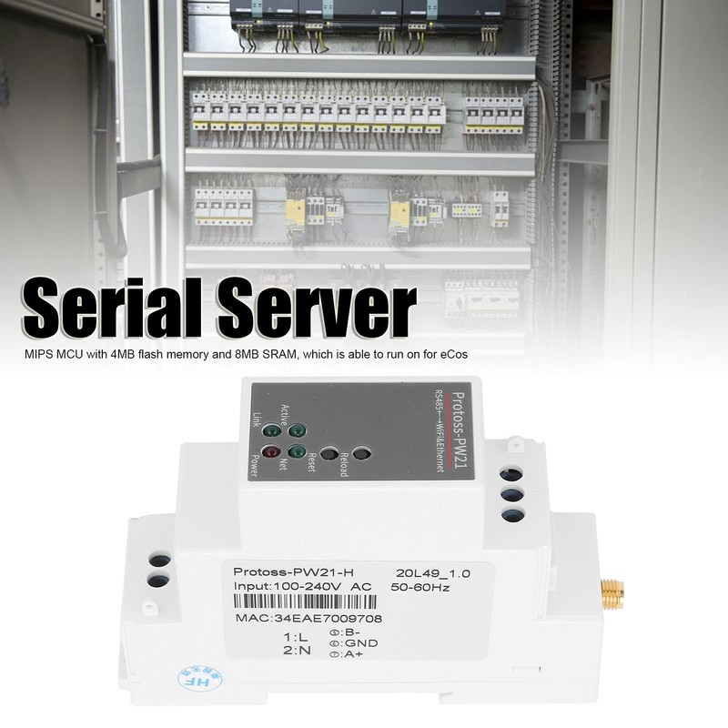 BOROCO RS485 to Ethernet/WLAN Converter, RS485 WiFi Bridge, Modbus for