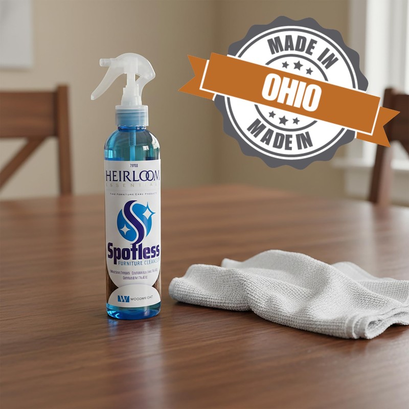 Heirloom Essentials Two-Step Furniture Cleaner And Polish Combo with Towels