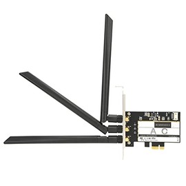 aqxreight Tarjeta Inalámbrica 802.11AC WiFi + para 4.0 Tarjeta WLAN de Escritorio PCI E + 3 Antenas BCM943602CS Tiene un IC de Red Que Evita el de Wi-Fi para una Continuidad X instantánea.
