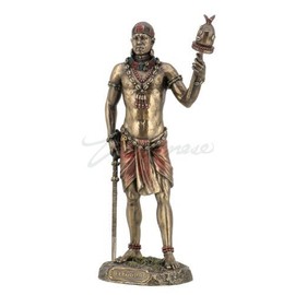 JFSM INC Bronze Finish Elegua African God Orisha Statue Santeria Yoruba Ellugua Ellegua