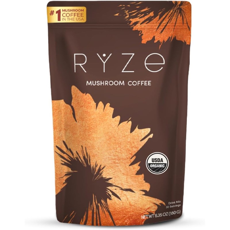 RYZE SUPERFOODS Mushroom Coffee, 30 servings