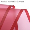 MECCANIXITY 20pcs Transparent Deep Red Border Flower Wrapping Paper 22.8"x22.8"