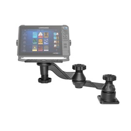 Strg Fish Finder Mount, All Aluminium 11.4" Arm Fish Finder Swing Mount Marine Electronics Mounts with Rectangular Plate Compatible with Scotty Garmin Lowrance Humminbird and More Depth Finder