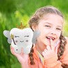 Tooth Fairy Pillow with Shiny Wings Embroidered Tooth Fairy Doll