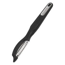 Vasconia 4027693 Pelador en D de Frutas y Verduras, Negro, One Size