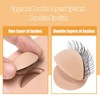 4 Pairs DOUBLE-LAYER Practice Lash Strips for Lash Mannequin Head,
