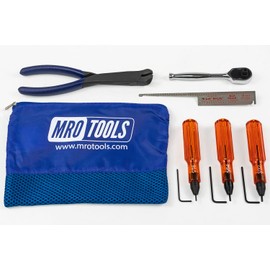 Hi-Lok Pliers + Hand Ratchet + Dipper Gauge + Handi-Hex 6PC Kit w/Mesh Carry Bag (HLK1-6)