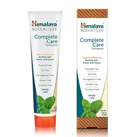 Himalaya Complete Care Toothpaste, Simply Mint, Plaque Reducer for Brighter Teeth and Fresh Breath, 5.29 oz, 4 Pack