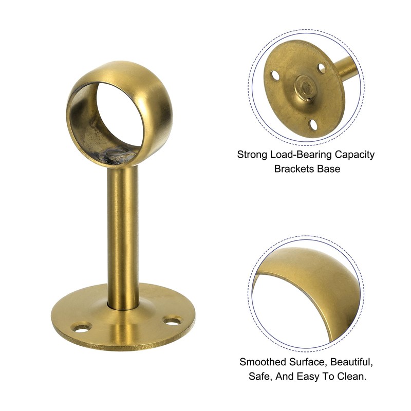 sourcing map 4 Pcs 0.98 Inch Curtain Rod Holder, Ceiling