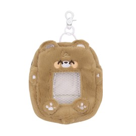 Cute Plush Photocard Holder with Keychain 3D Lovely Cartoon Photo Sleeve ID Credit Card Holder Protector