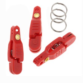 uncedaran Line Clip Snap Weight Release Clip for Offshore Fishing Planer Board Kite Heavy Tension Snap Release Clip Downriggers Outrigger Release Clips (3pcs Red)