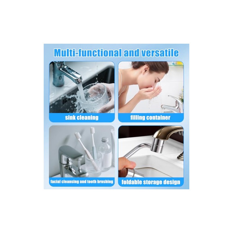Aireador Grifo Fregadero Giratorio Extensión, Extensor Grifo Universal Giratorio en