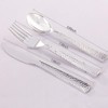 Supernal 180 pieces Silver Plastic Silverware,Disposable Plastic Silverware,Party Plastic Flatware,Perfect