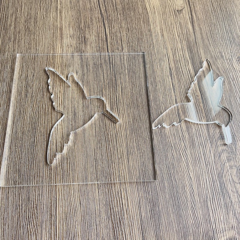 Humming Bird Router Template, Clear Acrylic Template, Router Inlay Template,