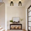 OTeedo 2 Pack Modern Semi Flush Mount Ceiling Light,Hexagon Flush