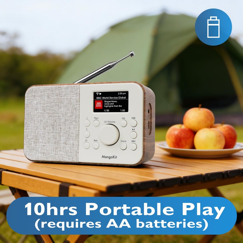 MangoKit SR-L WiFi Internet Radio, Podcast Player, Bluetooth Speaker,150 Presets,