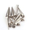 Weddecor 7mm x 40mm Screwback Silver Spike Cone Studs for