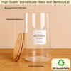 HHMJSM 1 Gallon Large Glass Food Storage Containers With Airtight