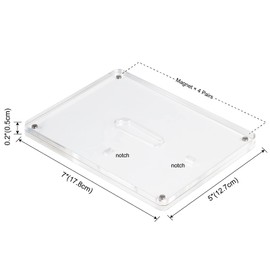 Boxalls 5x7 Inches Acrylic Picture Frame with Stand, Clear Photo Frame with Magnets for Tabletop Display Horizontally or Vertically